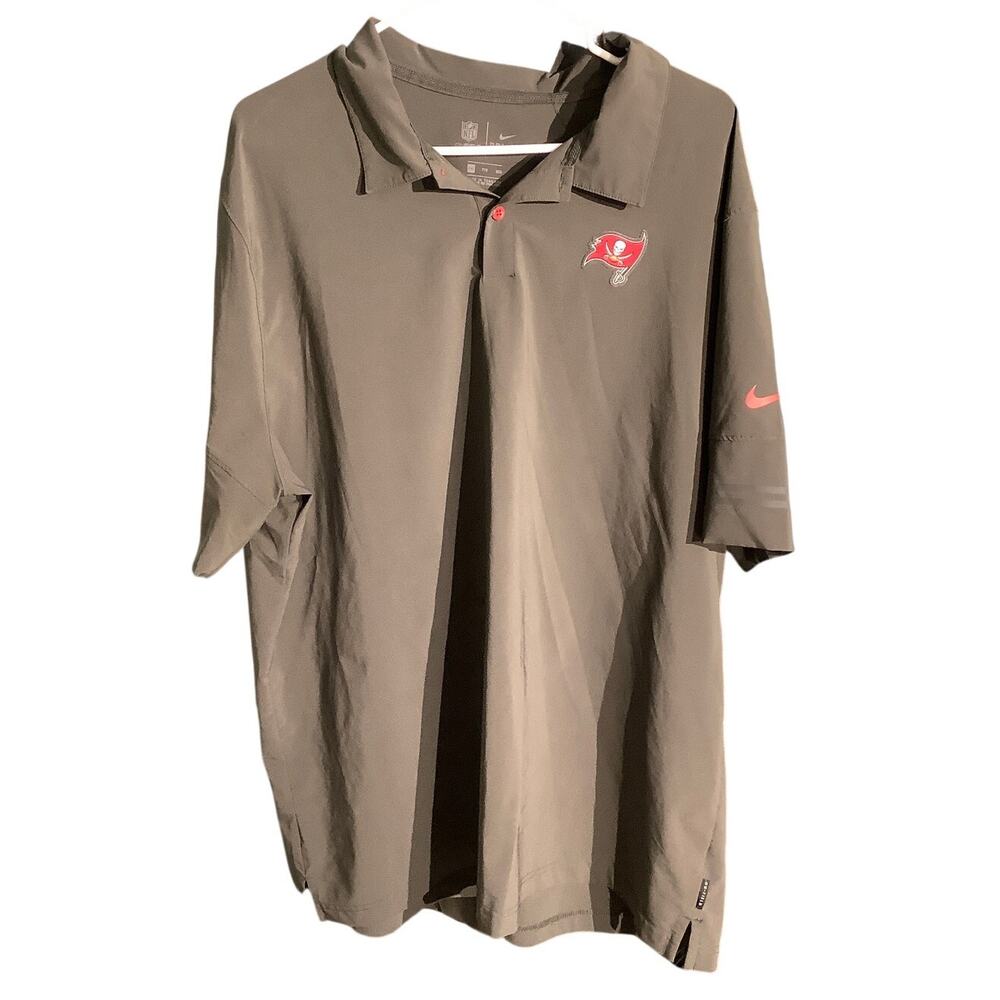 Nike Buccaneers Polo Men’s XXL Gray NFL Dri-FIT — Sport, Golf, Athleisure
